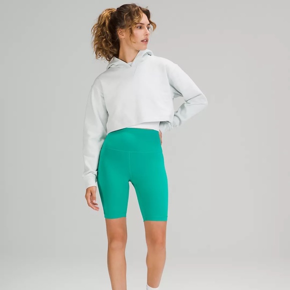 Lululemon All Yours Cropped Hoodie in Ocean Air - Picture 4 of 6